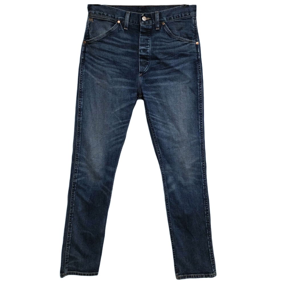 Ralph Lauren RRL Stretch Selvedge Vintage Straight Jean in Medium Wash Size 29